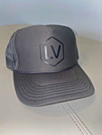Trucker Otto Flat Bill LV Hat | Grey & Black